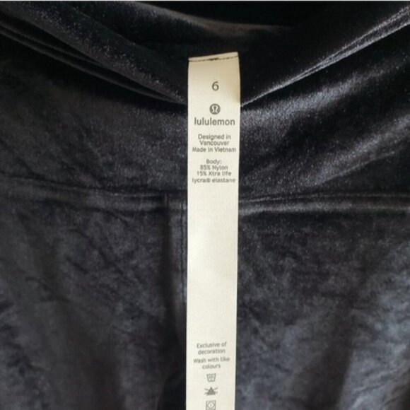 Lululemon Wunder Lounge High-Rise Black Velvet Tight Size 6 - Picture 6 of 7